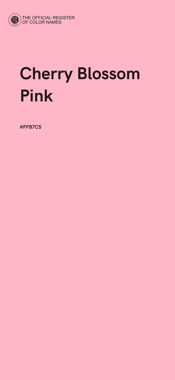 #FFB7C5 - Cherry Blossom Pink color image