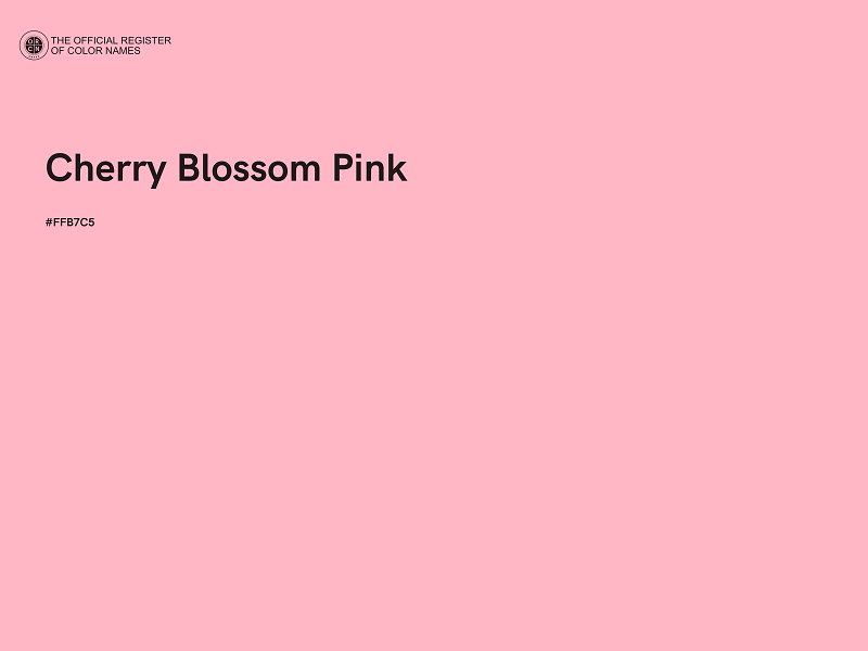 #FFB7C5 - Cherry Blossom Pink color image