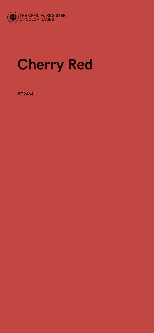 #C24641 - Cherry Red color image