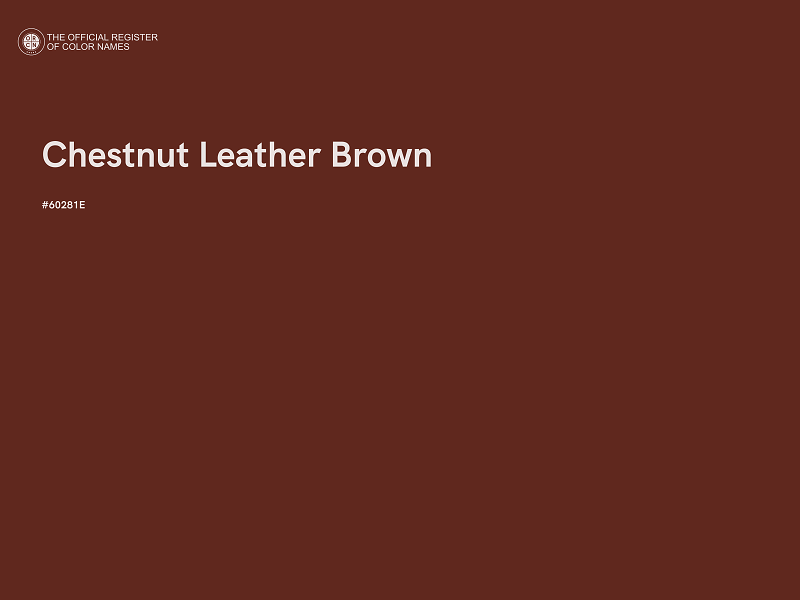 #60281E - Chestnut Leather Brown color image