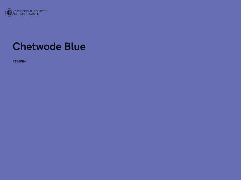 #666FB4 - Chetwode Blue color image