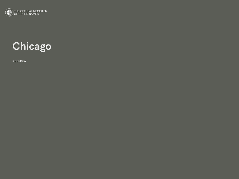 #5B5D56 - Chicago color image
