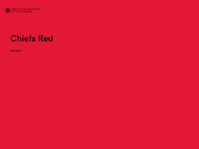 #E31837 - Chiefs Red color image