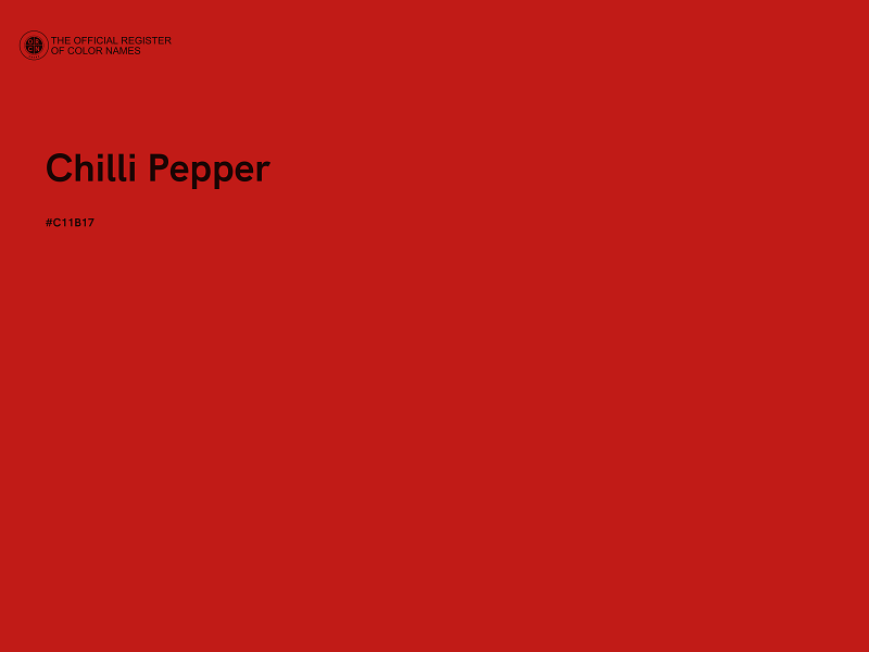 #C11B17 - Chilli Pepper color image