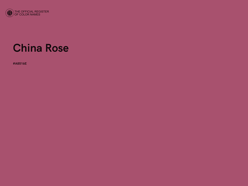 #A8516E - China Rose color image