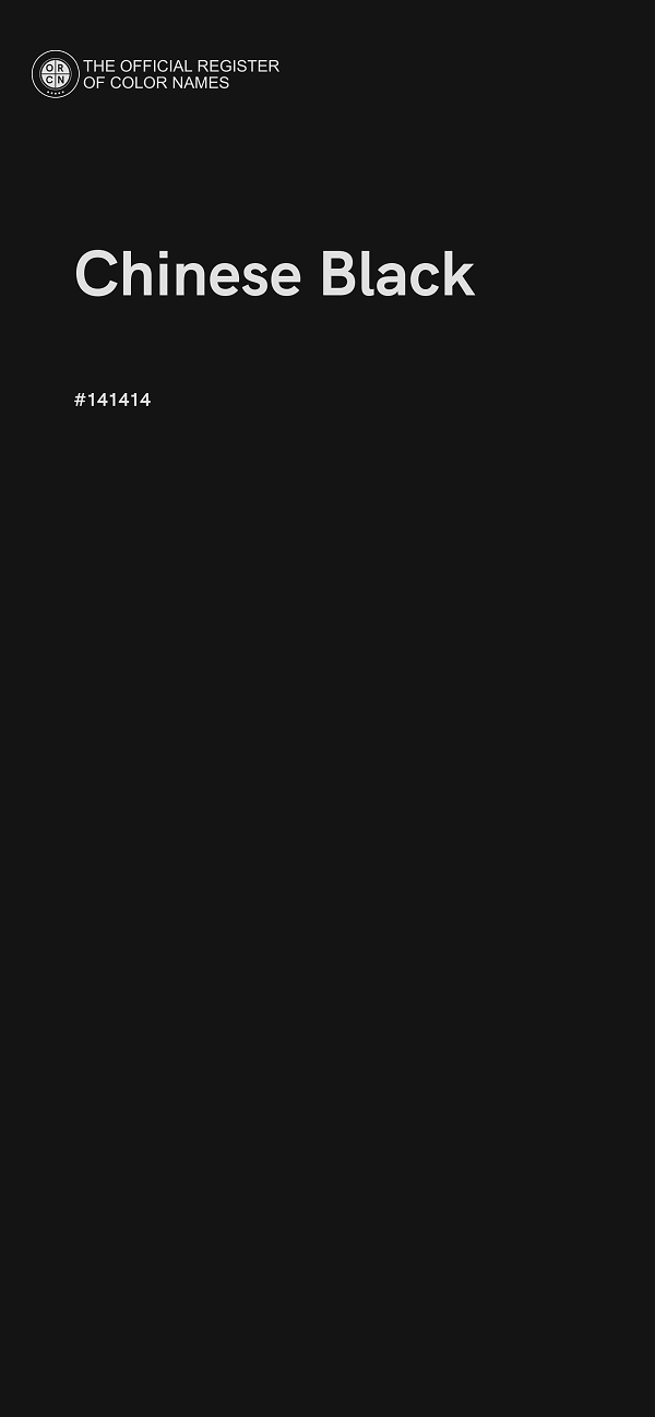 #141414 - Chinese Black color image