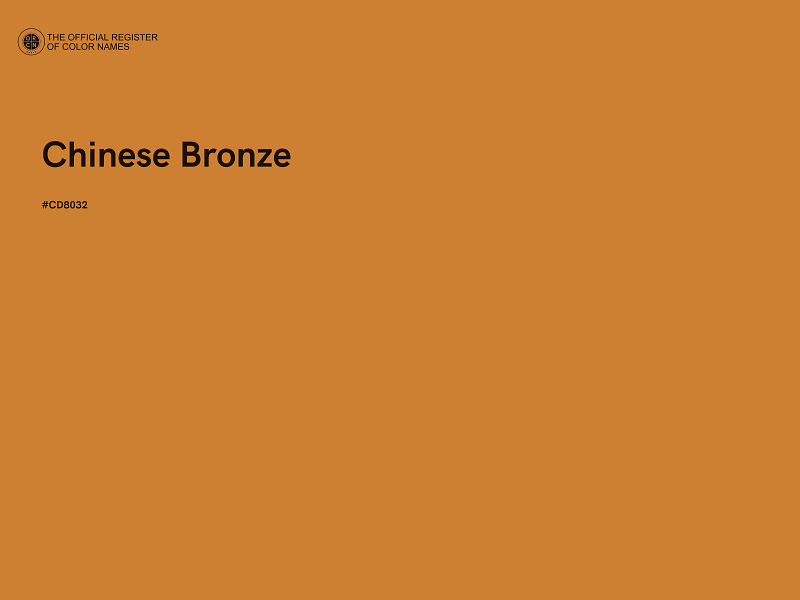 #CD8032 - Chinese Bronze color image