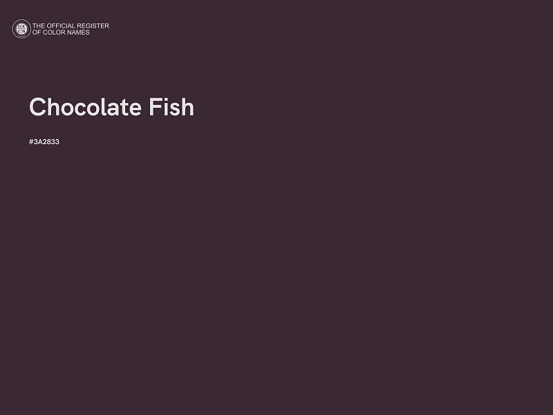 #3A2833 - Chocolate Fish color image