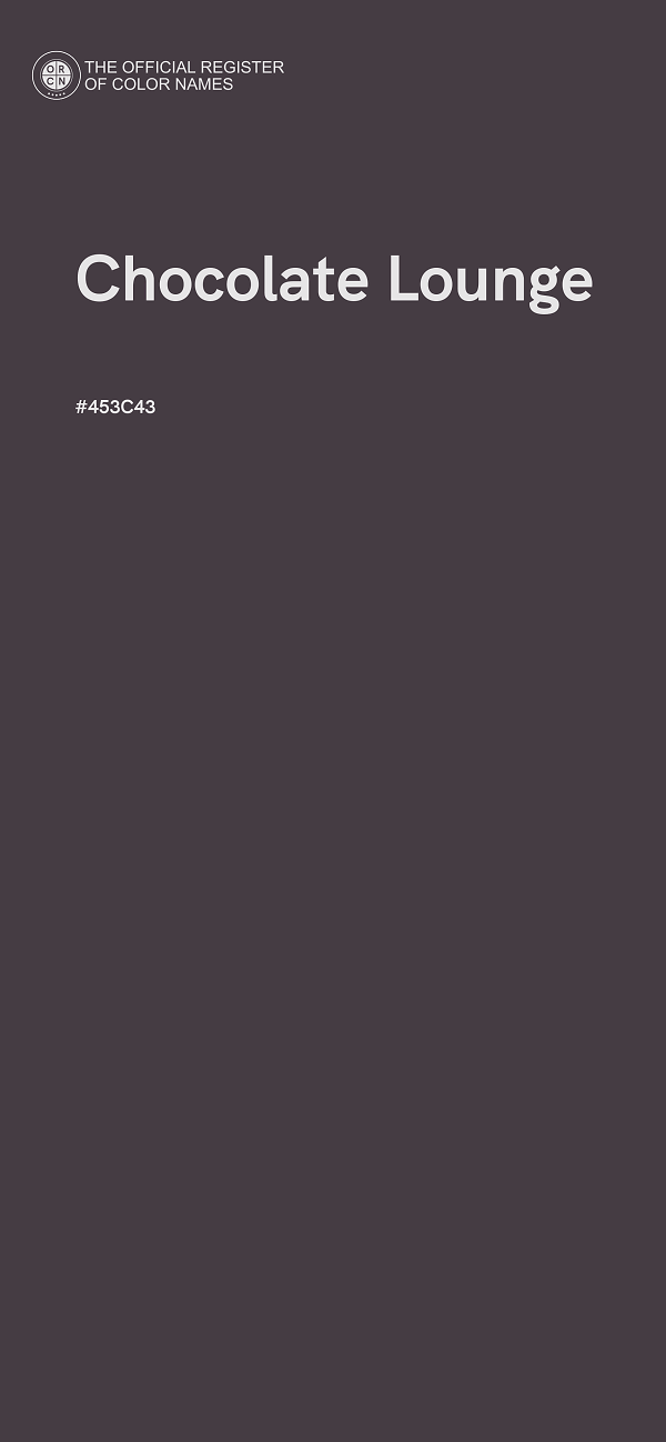 #453C43 - Chocolate Lounge color image
