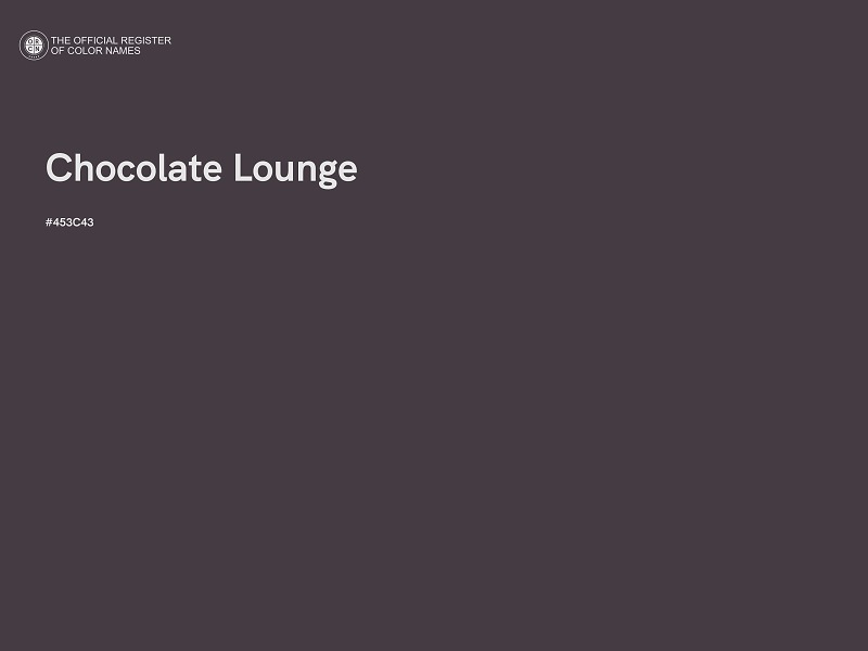 #453C43 - Chocolate Lounge color image