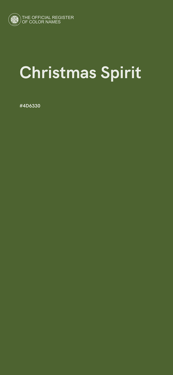 #4D6330 - Christmas Spirit color image