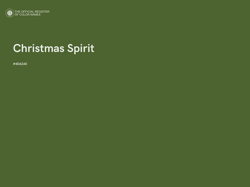 #4D6330 - Christmas Spirit color image
