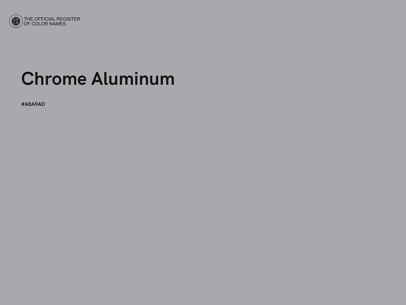 #A8A9AD - Chrome Aluminum color image