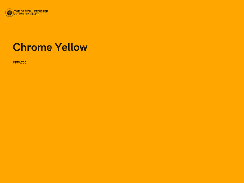 #FFA700 - Chrome Yellow color image