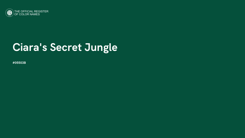 #05503B - Ciara's Secret Jungle color image