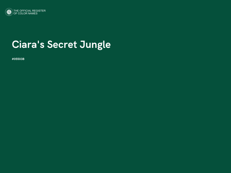 #05503B - Ciara's Secret Jungle color image