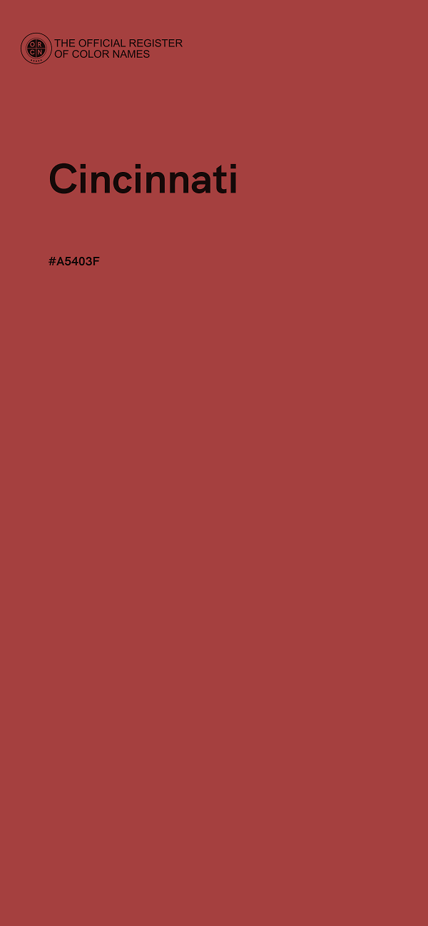 #A5403F - Cincinnati color image