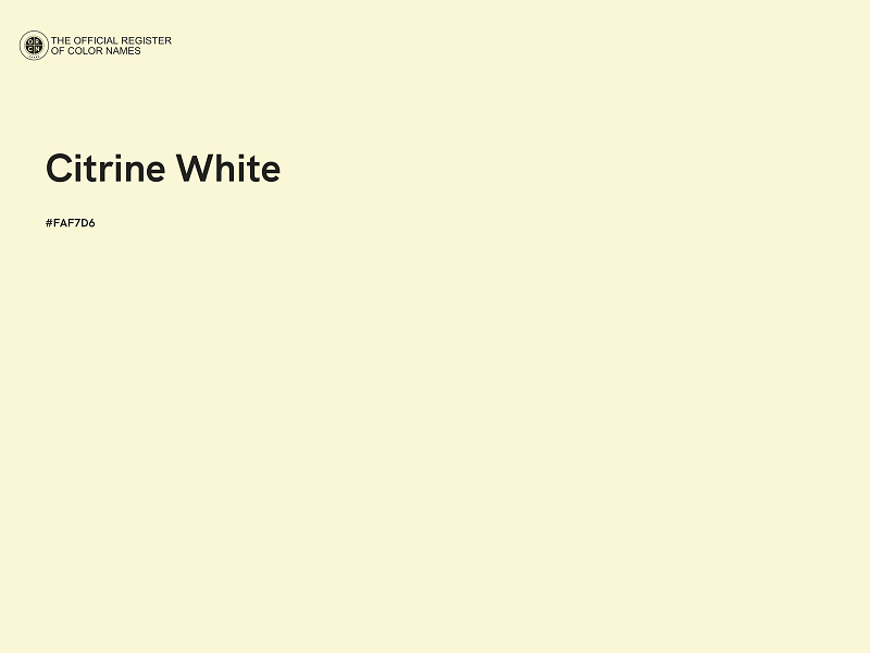 #FAF7D6 - Citrine White color image