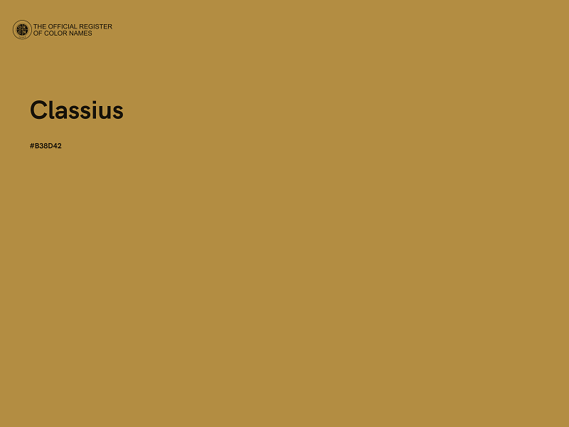 #B38D42 - Classius color image