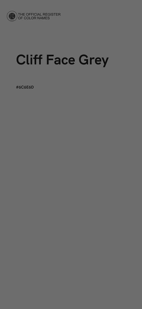 #6C6E6D - Cliff Face Grey color image