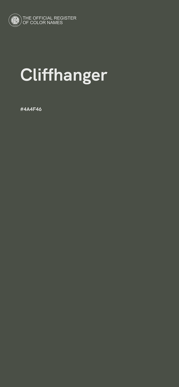 #4A4F46 - Cliffhanger color image