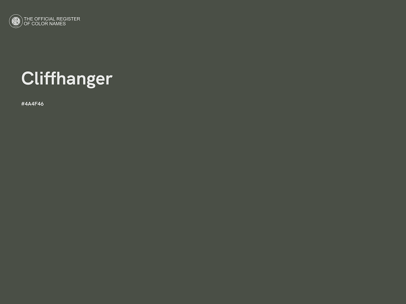 #4A4F46 - Cliffhanger color image