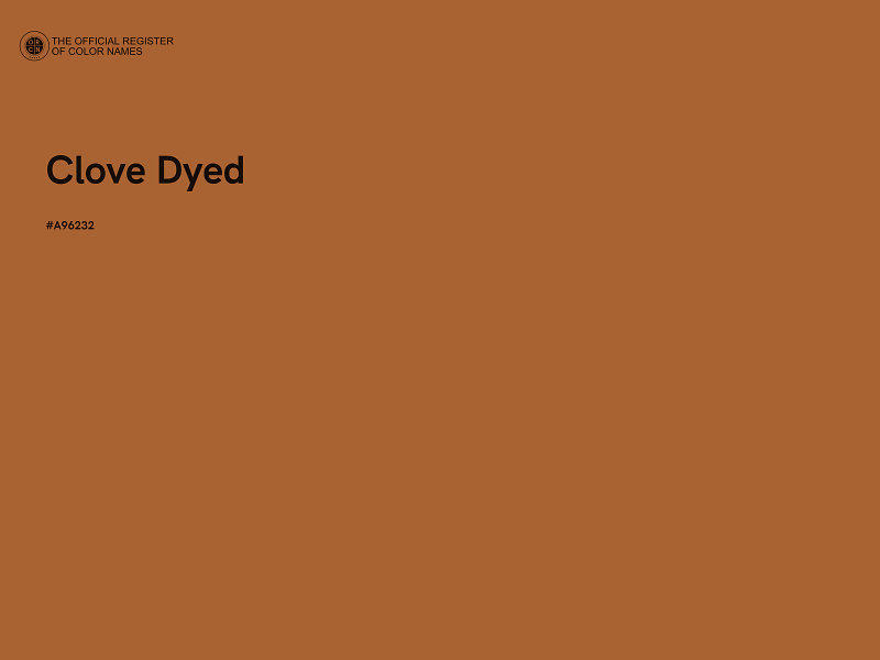 #A96232 - Clove Dyed color image