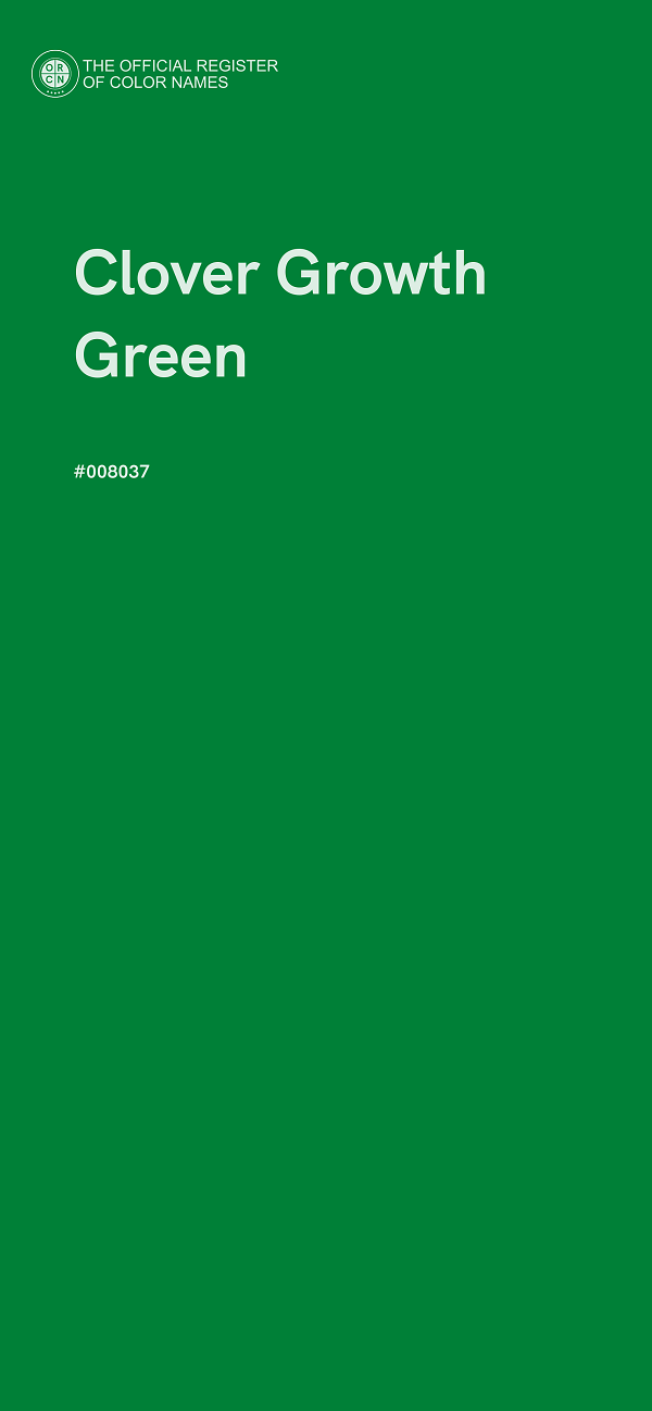 #008037 - Clover Growth Green color image