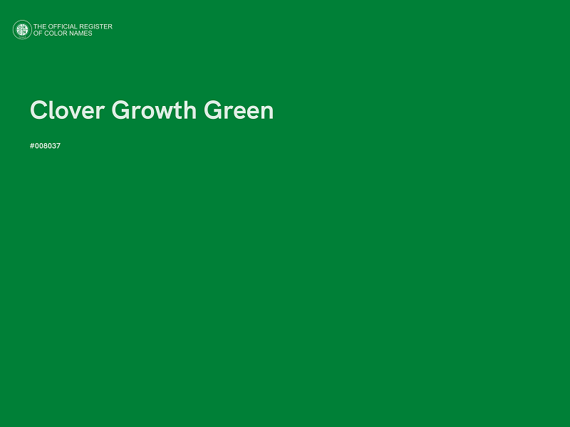#008037 - Clover Growth Green color image