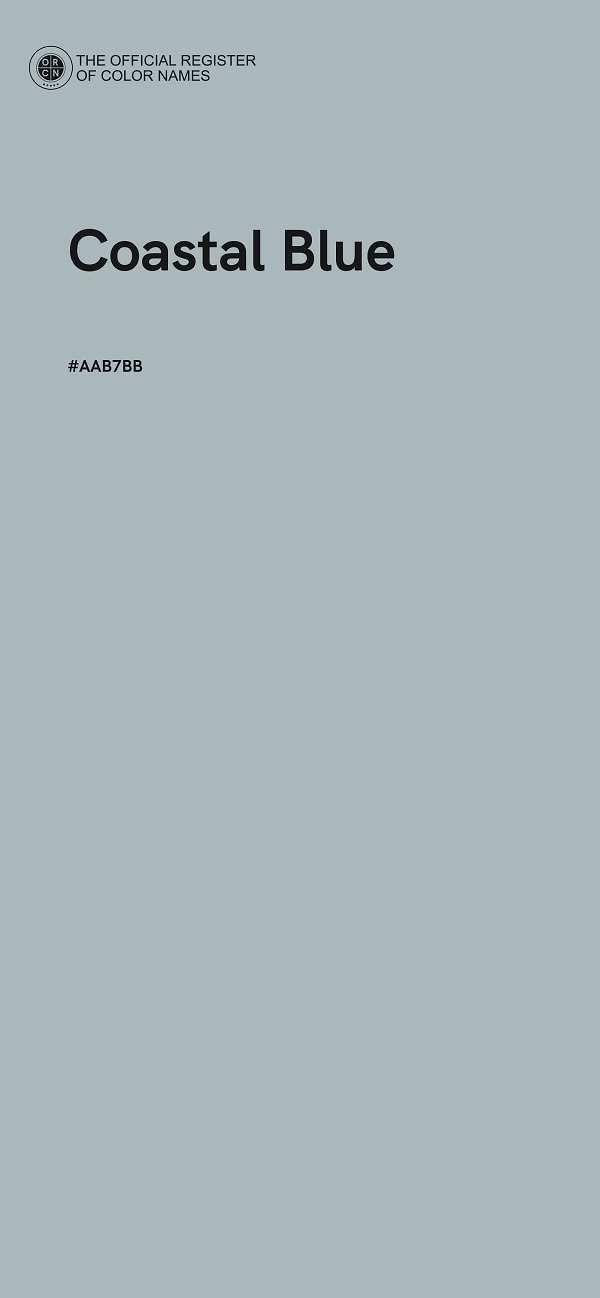 #AAB7BB - Coastal Blue color image