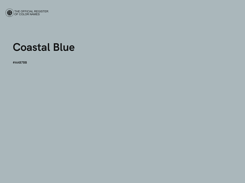 #AAB7BB - Coastal Blue color image