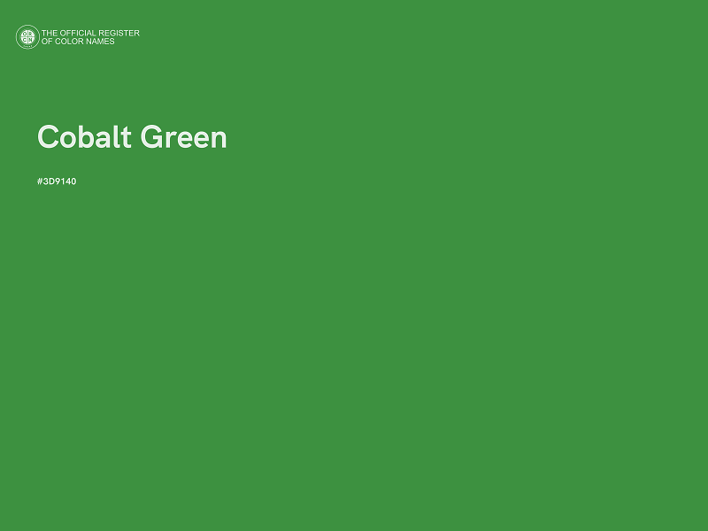 #3D9140 - Cobalt Green color image