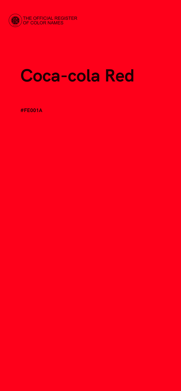#FE001A - Coca-cola Red color image