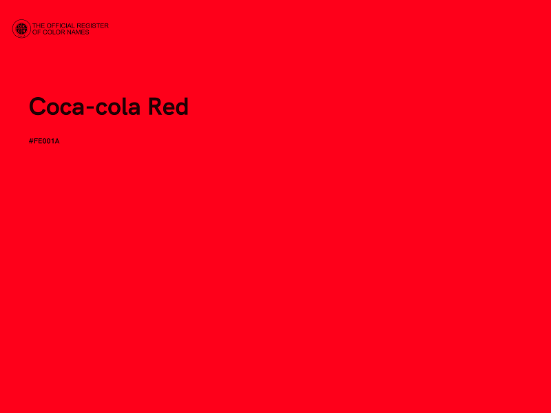 #FE001A - Coca-cola Red color image