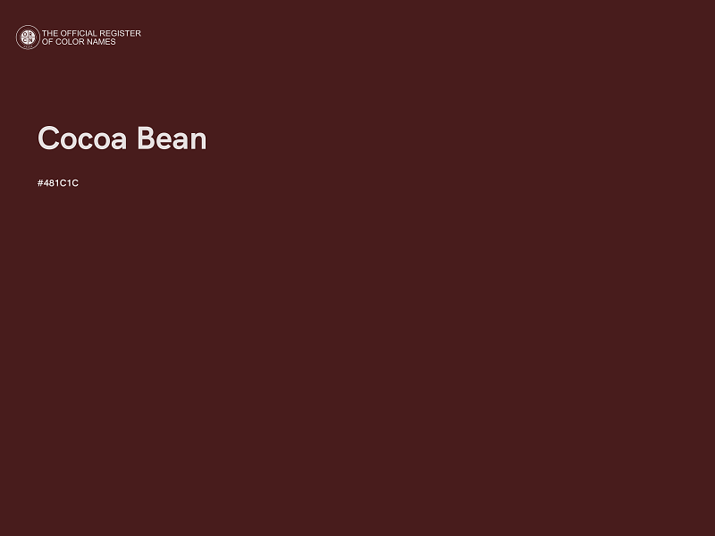 #481C1C - Cocoa Bean color image