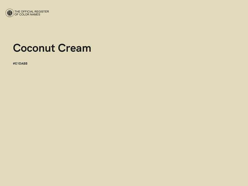 #E1DABB - Coconut Cream color image