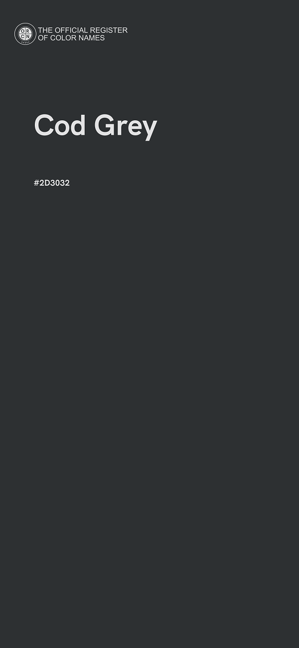 #2D3032 - Cod Grey color image