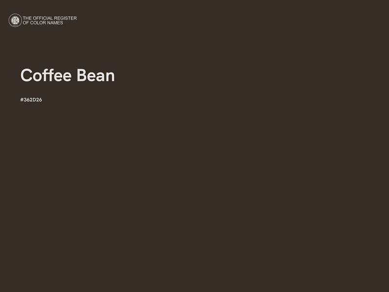 #362D26 - Coffee Bean color image