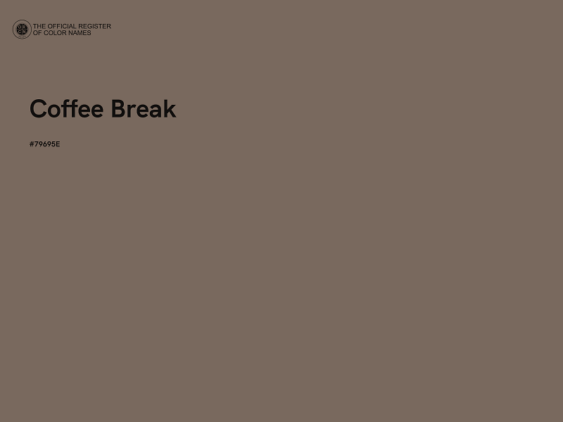 #79695E - Coffee Break color image