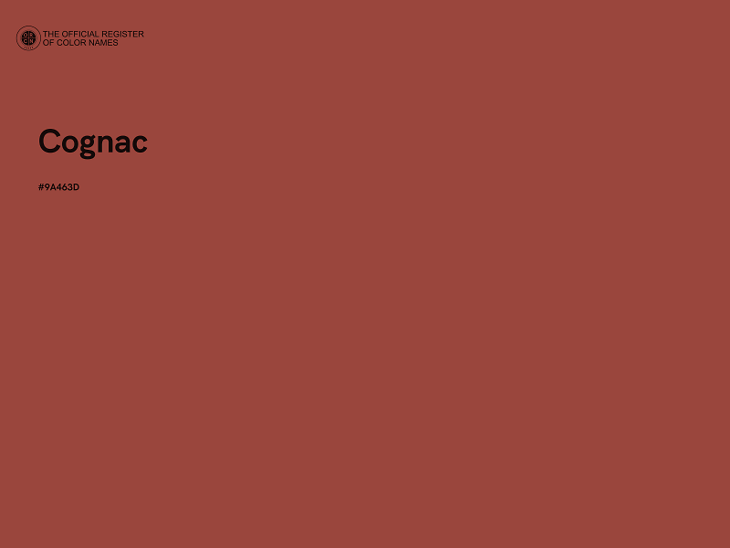 #9A463D - Cognac color image