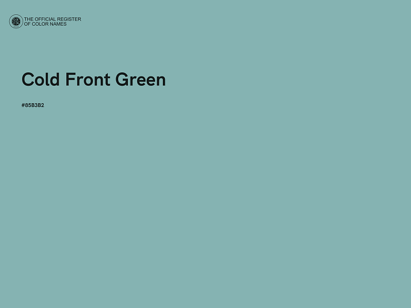 #85B3B2 - Cold Front Green color image