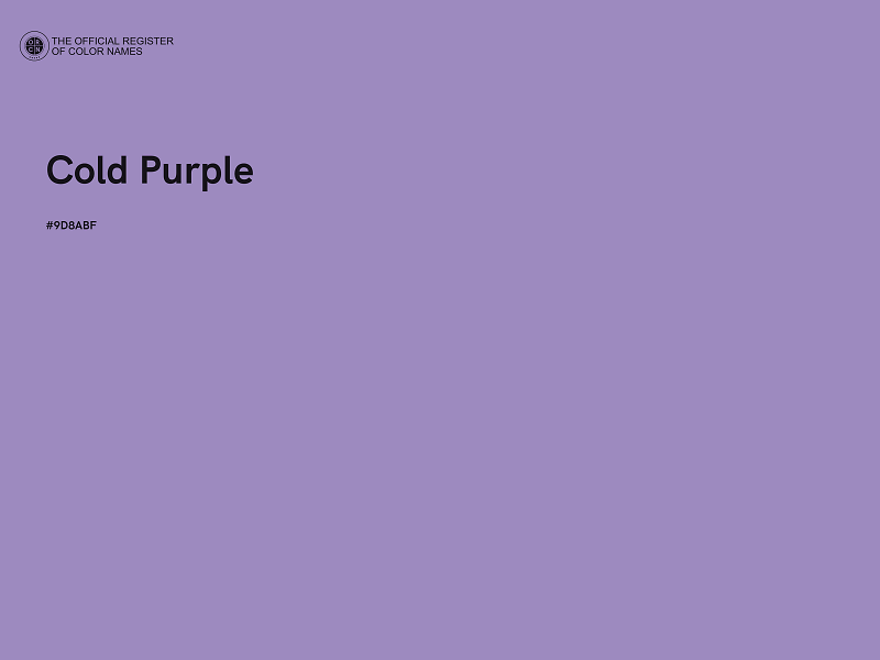 #9D8ABF - Cold Purple color image