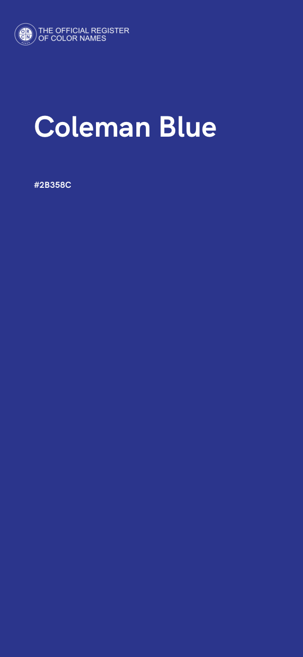 #2B358C - Coleman Blue color image