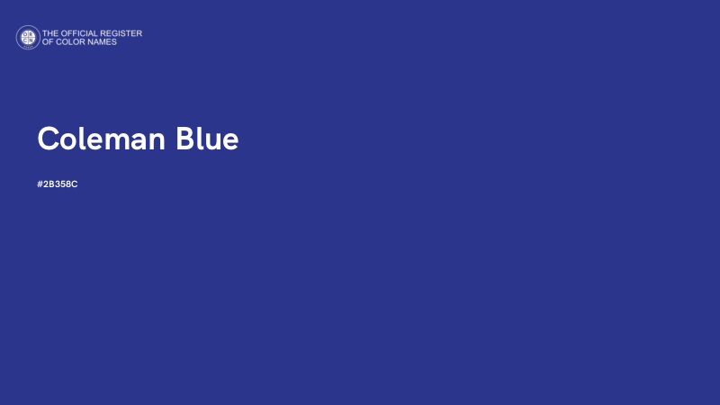#2B358C - Coleman Blue color image