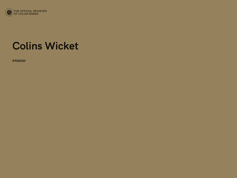 #95825D - Colins Wicket color image