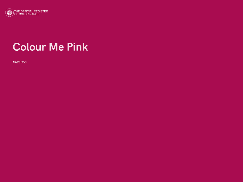 #A90C50 - Colour Me Pink color image