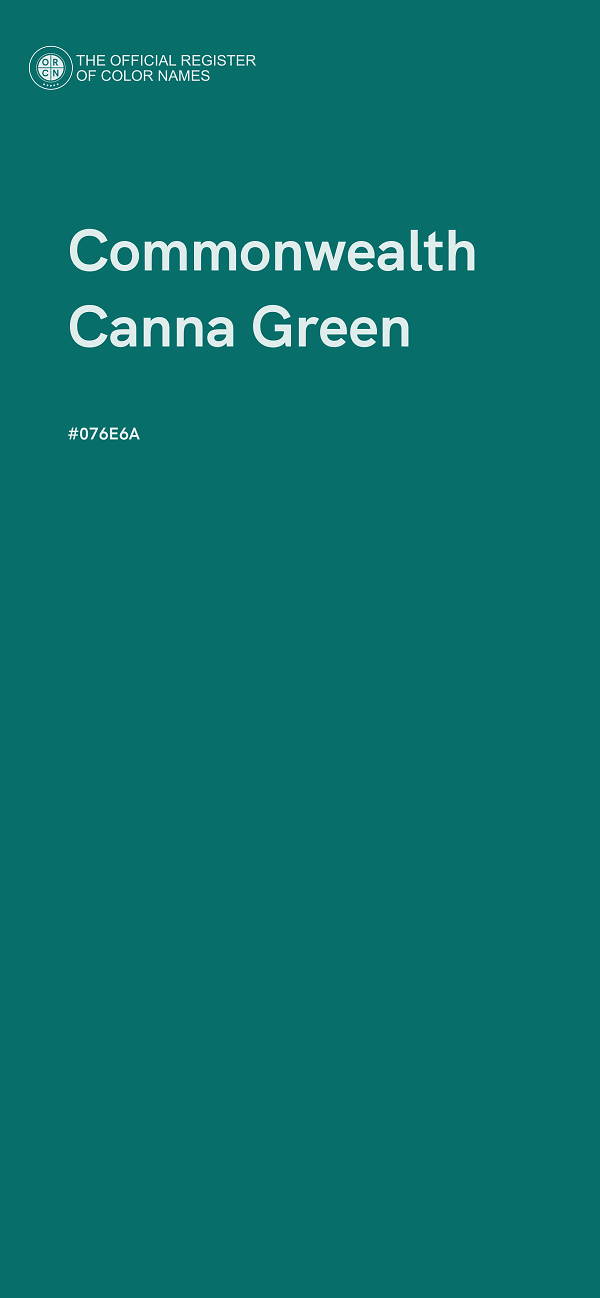 #076E6A - Commonwealth Canna Green color image
