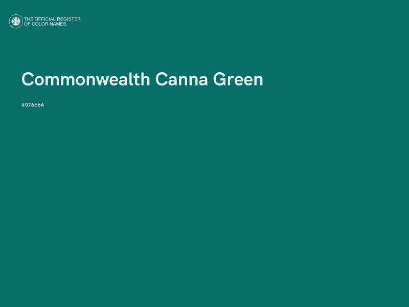 #076E6A - Commonwealth Canna Green color image