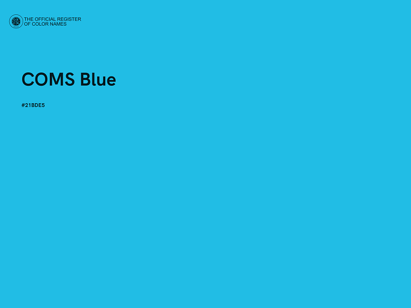 #21BDE5 - COMS Blue color image