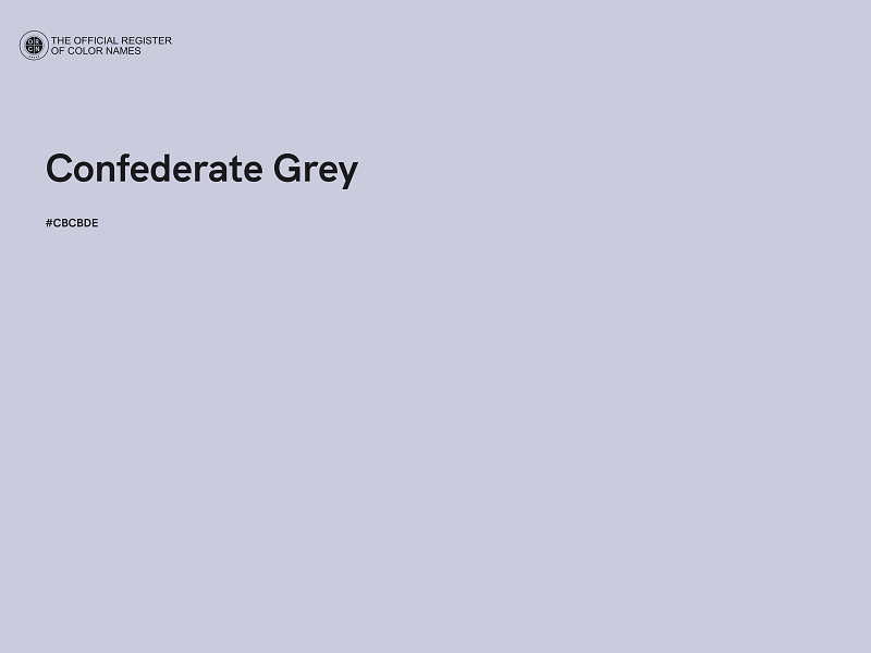 #CBCBDE - Confederate Grey color image